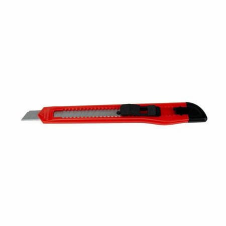 EXCEL BLADES K10 Snap Knife, 9mm Light Duty Retracting Plastic Box Cutter Red, 12pk 16010